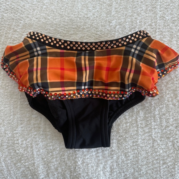 Cute jazz costume. Child size L. Orange and black with headband hat - Picture 4 of 9